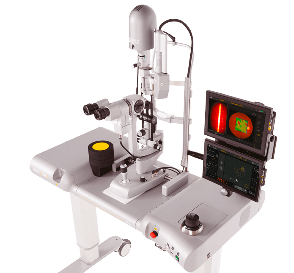 Easyret Mozart in its full configuration for subliminal laser therapy