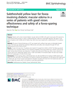 Subthreshold yellow laser for fovea-involving diabetic macular edema in a series of patients with good vision: effectiveness and safety of a fovea-sparing technique