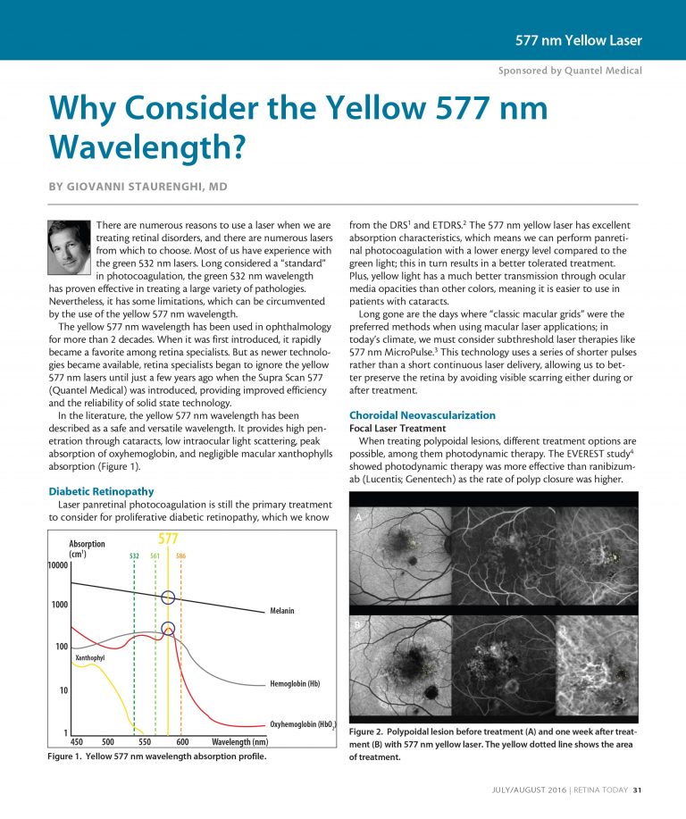 Why consider the yellow 577nm wavelength